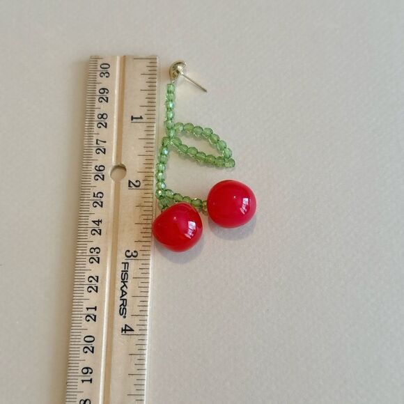 Cherry Drop Earrings N1479 - Picture 5 of 6